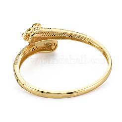 Messing Micro Pave Kubisch Zirkonia Schlangenarmreifen für Damen&nbsp;BJEW-Q700-006-NF