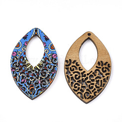 Pendentifs en tilleul imprimé&nbsp;WOOD-S045-010A