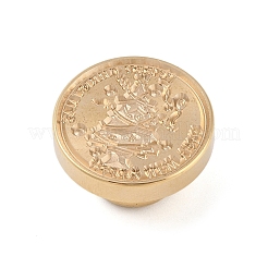 Tête de timbre en laiton de sceau de cire de série de Noël&nbsp;AJEW-Z031-04G-01