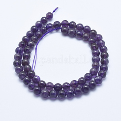 Natürlicher Amethyst Perlen Strang&nbsp;GSR6mmC062-1