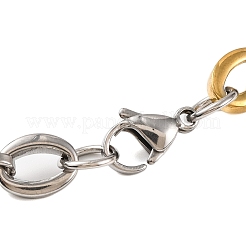 201 Edelstahl-Armbänder mit ovalen Gliederketten&nbsp;BJEW-B078-123GP