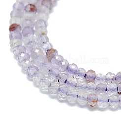 Natürliche violette Phantomquarz-Perlenstränge aus violettem Lodolith&nbsp;G-G106-A29-01
