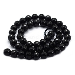 Chapelets de perles en tourmaline noire naturelle&nbsp;G-G763-01-12mm-A