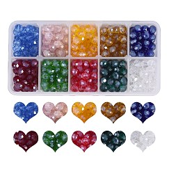 400 pièces 10 couleurs galvanoplastie perles de verre brins&nbsp;EGLA-SZ0001-12