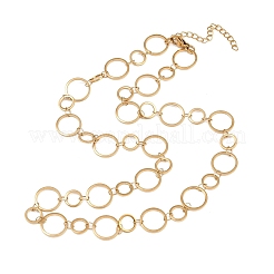 Collane con catena ad anello in acciaio inossidabile 304 da 8 mm e 12 mm&nbsp;NJEW-P343-02B-G
