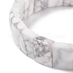 Natur howlite Stretch-Armbänder&nbsp;BJEW-F406-B21