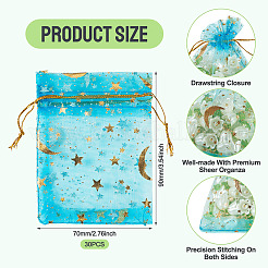 30 sac cadeau en organza à cordon&nbsp;ABAG-TA0002-21F