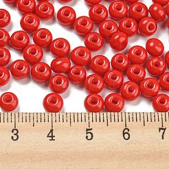 Perles de rocaille en verre imitation jade&nbsp;SEED-Z001-A-B12