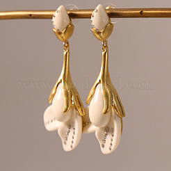 Ohrstecker mit Blumenmotiv aus Messing und Harz&nbsp;FS-WG53D4D-01