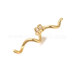 Pendenti in zirconi cubici trasparenti in micro pavè di ottone&nbsp;KK-M301-13G