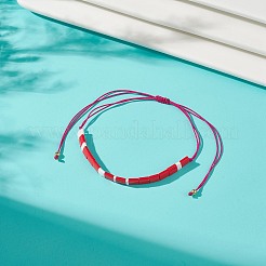 Gliederarmband aus Glassamen&nbsp;BJEW-JB08894-05