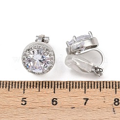 Messing Micro Pave klare Zirkonia Manschette Ohrringe&nbsp;EJEW-Z148-01P