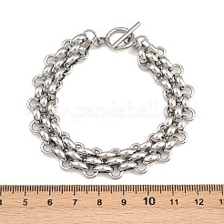 304 Edelstahl-Armbänder mit ovalen Gliederketten&nbsp;BJEW-G759-03P