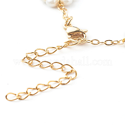Perles de coquillage et perles acryliques bracelets à maillons de fleurs&nbsp;X1-BJEW-TA00003-02