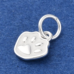 925 ciondolo in argento sterling smaltato bianco a forma di zampa&nbsp;STER-D303-04S