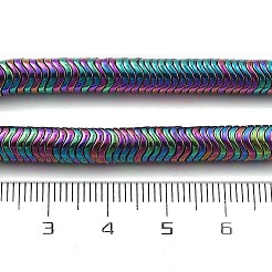 Brins de perles d'hématite non magnétiques synthétiques galvanisées&nbsp;G-B132-A01-01C