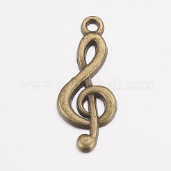 Estilo tibetano colgante llave de sol&nbsp;TIBEP-R315-AB-FF
