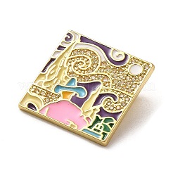 Pendentifs en laiton avec micro pavé de zircone cubique et émail&nbsp;KK-H458-07G-03