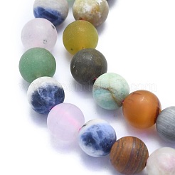 Bolas de Piedras Preciosas mixta naturales hebras&nbsp;G-K310-H01-8mm
