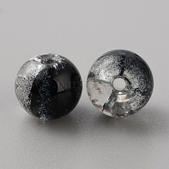 50 pz perle di vetro crackle trasparente&nbsp;GLAA-WH0024-07Q