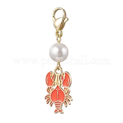 9 pièce 9 styles de pendentifs décoratifs en alliage émaillé en forme d'animaux marins&nbsp;HJEW-JM03907