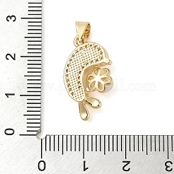 Pendentifs en laiton zircon cubique transparent&nbsp;KK-I712-22G