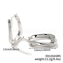 Orecchini a cerchio in ottone scintillante a forma di U&nbsp;WP8553-2