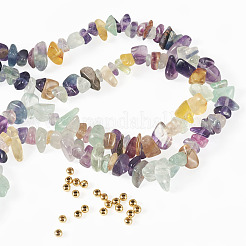 1 brin de perles de fluorite naturelle&nbsp;G-TAD0001-03