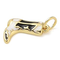 Placcatura in cremagliera in ottone smaltato charms&nbsp;X-KK-K392-16C-01