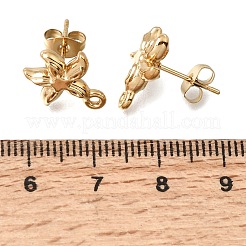Componenti per orecchini a bottone in acciaio inossidabile 304&nbsp;STAS-D391-03A-G