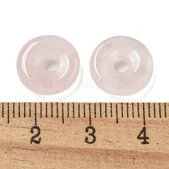 Natürliche Rosenquarz Donut/Pi-Scheiben-Anhänger&nbsp;G-G142-01B