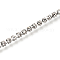 304 Edelstahl-Cup-Kettenarmbänder mit Strassen&nbsp;LS-AJEW-B004-01B-A