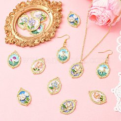 14pcs 7 styles de pendentifs en émail en alliage&nbsp;ENAM-CJ0007-11