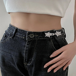 4 Stück verstellbare Jeans-Anstecker mit Stern-Legierung und Strassen in 2 Farben&nbsp;AJEW-LP0002-77