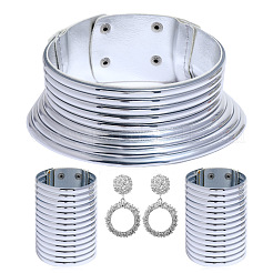 Set di collare lungo vintage africano in plastica e resina&nbsp;FS-WGD976E-03