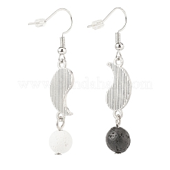 Legierung Emaille Yin Yang passende asymmetrische Ohrringe&nbsp;EJEW-JE04894-01