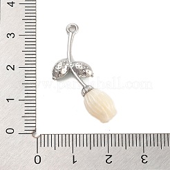 Résine de pendants d'alliage de fleurs&nbsp;PALLOY-U003-06P-03