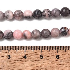 Stränge aus runden Perlen aus natürlichem rosa Zebrajaspis&nbsp;G-E334-6mm-11