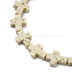 Fili di perle di roccia lavica sintetica&nbsp;G-B087-01A-05
