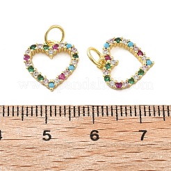 Colgante micropavé cubic zirconia de latón&nbsp;KK-C092-24G-G