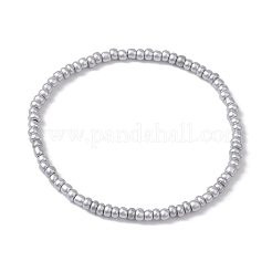 7 Stück 7 Farben runde Stretch-Armbänder aus Glasperlen&nbsp;BJEW-JB10417