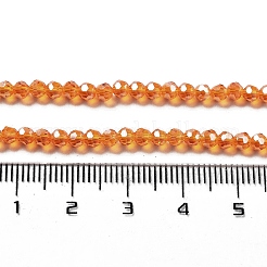 Chapelets de perles en verre transparent électrolytique&nbsp;EGLA-A035-T3mm-A05