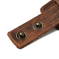 Kuhhaut Kabel breite Schnur Armbänder&nbsp;BJEW-P0001-11A