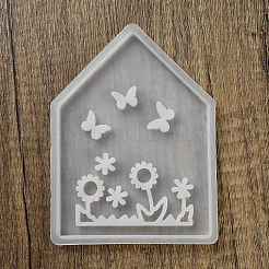Ostern-Themenhaus mit Schmetterlings- und Blumenmuster DIY Silikon-Tischlampenformen&nbsp;SIMO-G008-01C