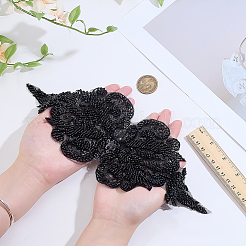 1 applique en perles de verre à motif floral&nbsp;DIY-ME0001-58