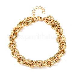 Bracciali con catene a maglie doppie intrecciate in acciaio inossidabile 304 per donna&nbsp;BJEW-G780-06G-02