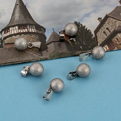 Anlaufgeschützte runde Anhänger aus 303er Edelstahl mit 201 Edelstahlverschluss&nbsp;STAS-M184-14B