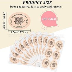 30 Blatt selbstklebende Geschenkanhänger-Aufkleber aus Kraftpapier&nbsp;DIY-OC0009-12