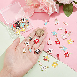 48pcs 12 pendentifs en émail en alliage de style&nbsp;ENAM-AR0001-38