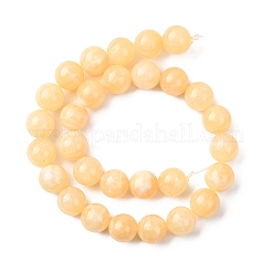 Natürliche Zitronen Jade Perlen Stränge&nbsp;G-H343-D04-14mm